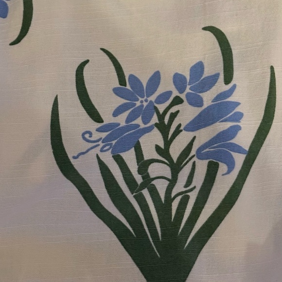 Zara Cream Backless Dress with Green and Blue Floral Design Medium - Picture 7 of 7